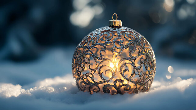 christmas ornament with intricate