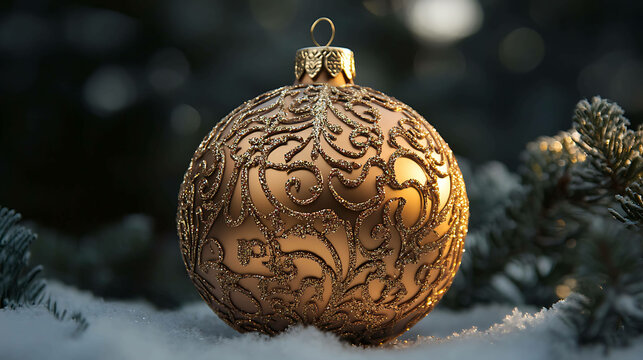 christmas ornament with intricate