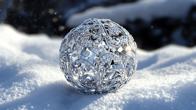 christmas ornament with intricate