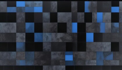 Minimalist Web Interface with Black and Blue Tiles,  tech,  web