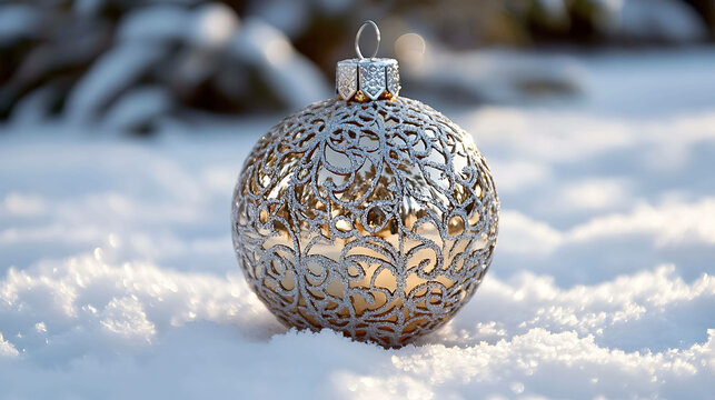 christmas ornament with intricate