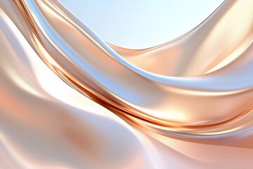 Poster - A smooth, flowing fabric texture with soft light reflections.