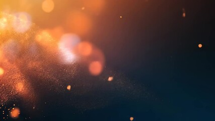 Poster - Vibrant Colorful Bokeh Background with Soft Glowing Light Particles in Motion