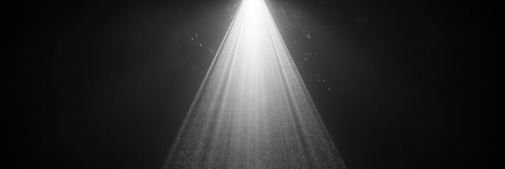 Aufkleber - Narrow beam of light pierces through overwhelming darkness creating a stark contrast and illuminating the void around it. Generative AI