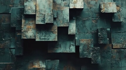 Poster - Abstract layer effects for depth and texture.