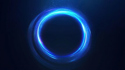 Poster - Abstract neon blue cyber theme for motion graphics.