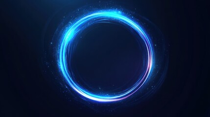 Poster - Abstract neon blue cyber theme for motion graphics.