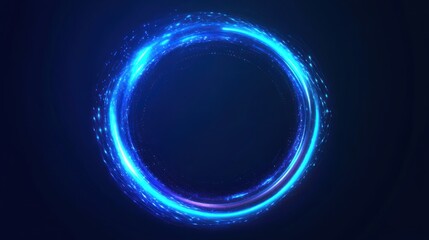 Poster - Abstract neon blue cyber theme for motion graphics.