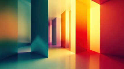 Poster - Abstract transitions with innovative color gradients.