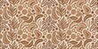 © udomsak - Abstract organic shapes seamless pattern in mocha mousse boho style, perfect for home decor, abstract, organic, shapes