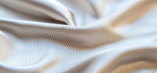 Poster - A close-up of smooth, textured fabric in soft lighting.