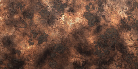 Poster - Rusty metallic surface showing corrosion and oxidation effects