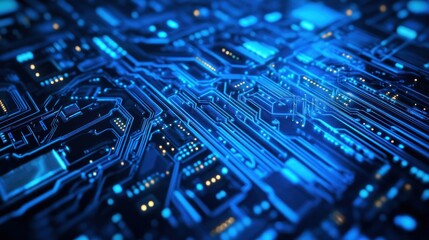 Poster - High-resolution cyber theme featuring layered blue aesthetics.