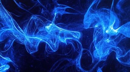 Poster - Immersive blue neon artwork tailored for unique digital displays.