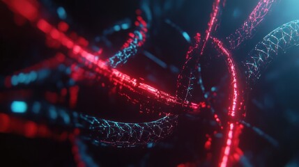 Poster - Interactive digital motion design emphasizing futuristic network connections.