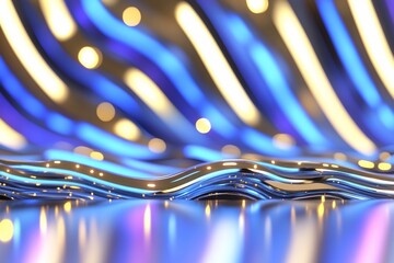 Poster - Abstract waves of light and color create a dynamic visual effect.