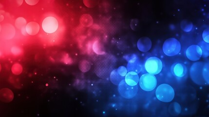 Poster - Modern digital background featuring flickering dots in red and blue hues.