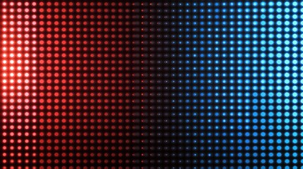 Poster - Modern digital background featuring flickering dots in red and blue hues.