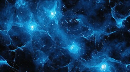 Poster - Sci-fi blue cyberspace for high-resolution designs.