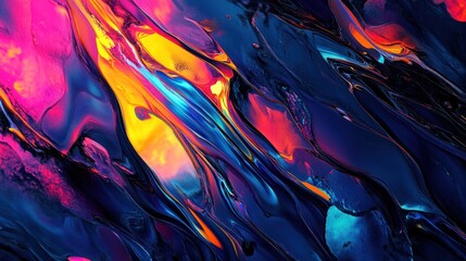 Poster - Smooth abstract neon streaks for clean motion visuals.