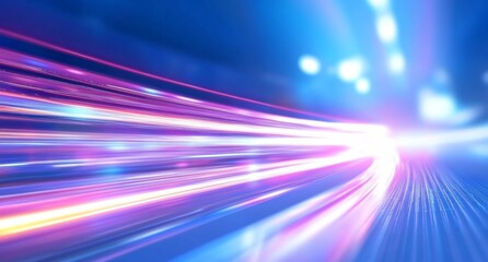 Poster - Abstract light trails create a dynamic, futuristic atmosphere.