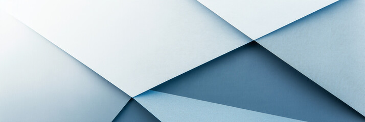 Poster - Abstract blue and white geometric shapes creating modern background design