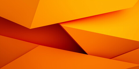 Aufkleber - Orange abstract background with overlapping triangles creating geometric pattern
