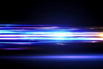 Poster - Abstract image of vibrant light streaks on a dark background.