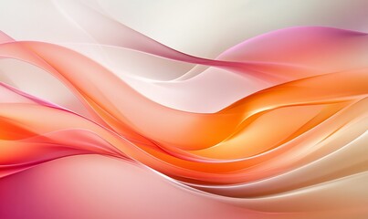 Poster - Abstract waves in soft colors create a calming, fluid design.