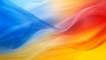 Wall Mural - abstract grainy background with flowing yellow, blue, and red hues for artistic designs.
