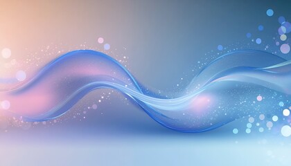 Wall Mural - blue abstract bokeh light circles on a smooth gradient background
