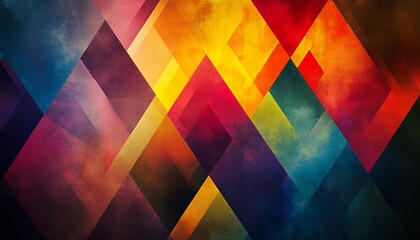 Wall Mural - colorful triangle-patterned abstract background with vibrant geometric shapes for creative designs.