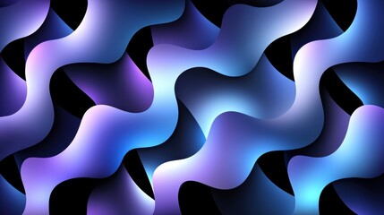 Poster - Dynamic fluid wave patterns abstract digital art graphic design dark background artistic viewpoint