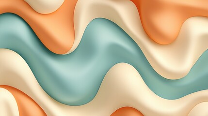 Fototapete - Dynamic abstract waves artwork digital design colorful patterns modern aesthetic