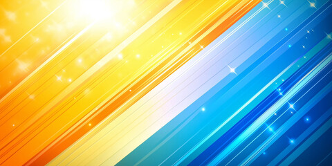 Poster - Diagonal lines creating dynamic colorful background with sparkles