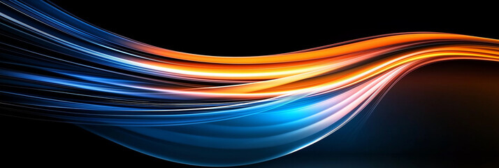 Aufkleber - Abstract light trails flowing with dynamic energy and motion