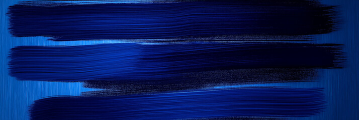 Aufkleber - Blue brush strokes creating abstract background with metallic effect