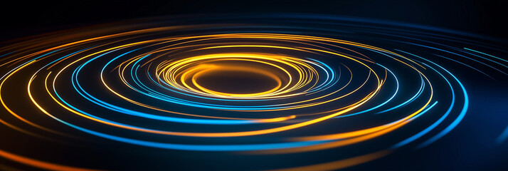 Aufkleber - Glowing swirling vortex creating a futuristic portal effect