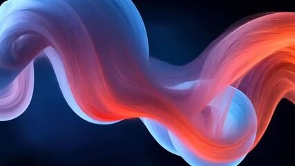 Poster - Colorful Abstract Waves Flowing Smoothly Over a Dark Background