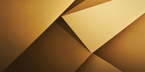 Aufkleber - Abstract gold geometric shapes creating dynamic composition