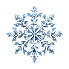 Wall Mural - 3D icon of Christmas snowflake with intricate design and festive theme isolated on transparent  background