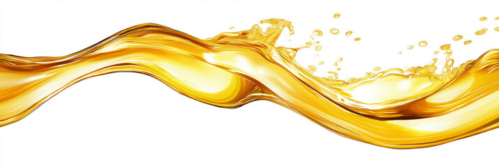 Poster - Golden splashing wave of liquid creating a dynamic swirl