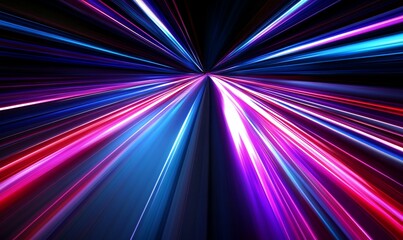 Poster - Abstract light streaks creating a dynamic, futuristic visual effect.