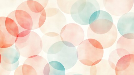 Poster - Abstract pastel circles background.