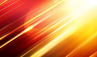 Poster - Abstract image featuring dynamic lines of light in warm colors.