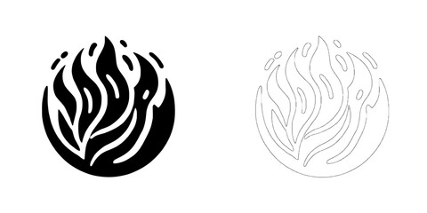 Aufkleber - Abstract Flame Circle Design 