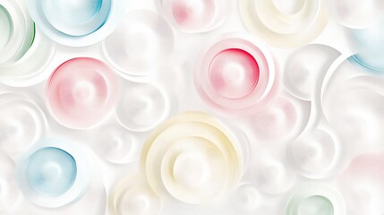 Poster - Abstract pastel circles and swirls pattern background.