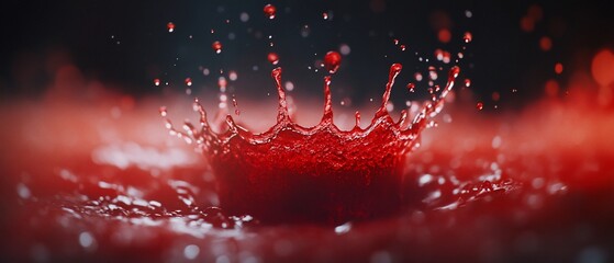 Poster - Red liquid crown splash. (1)