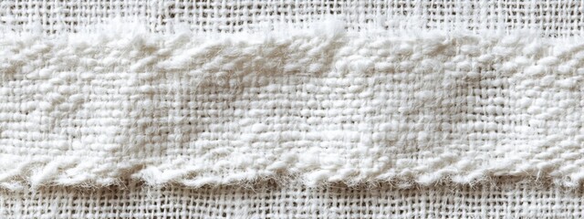 Aufkleber - Close-up of textured off-white fabric with a woven pattern.