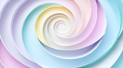 Poster - Pastel rainbow spiral abstract background.
